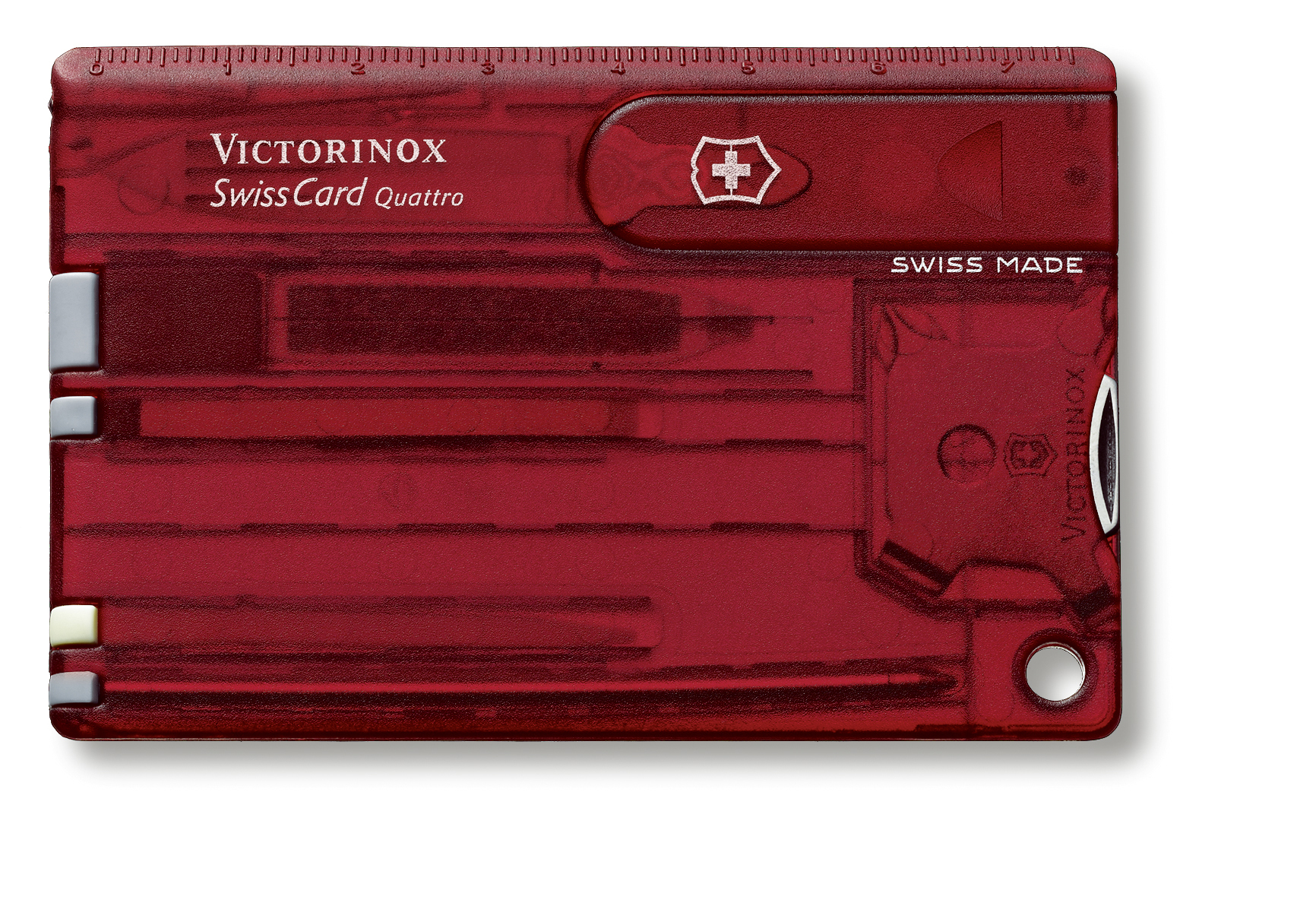 

Швейцарская карточка Victorinox SwissCard Quattro, красная 0.7200.T