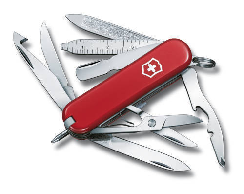 

Нож-брелок Victorinox Classic MiniChamp, 58 мм, 16 функций, красный 0.6385