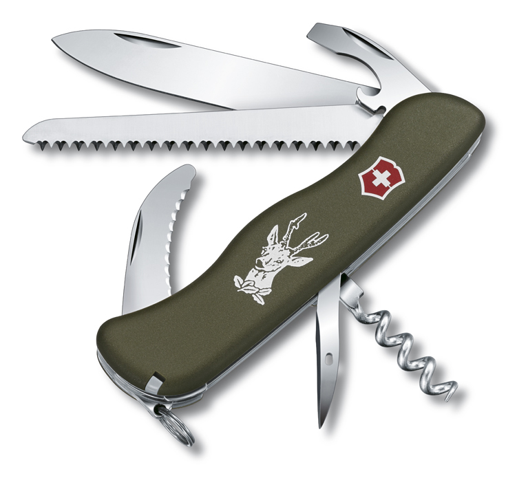 

Нож Victorinox Hunter OD, 111 мм, 12 функций, зеленый* 0.8873.4