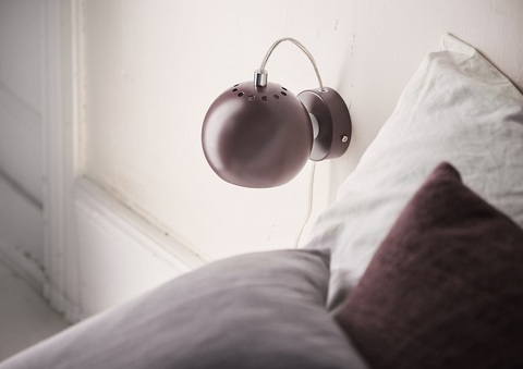Лампа настенная Ball, ?12 см, хром в глянце, серый шнур Frandsen A_47505555011