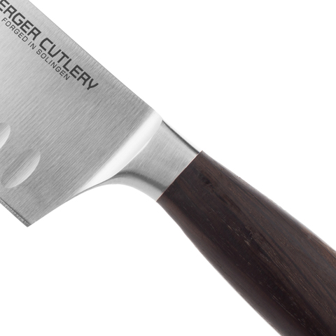 Нож кухонный Сантоку 16 см BERGER CUTLERY Ergo Line Smoked Oak арт. BC110916