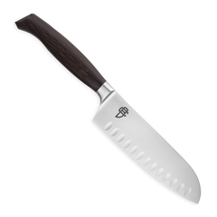 Нож кухонный Сантоку 16 см BERGER CUTLERY Ergo Line Smoked Oak арт. BC110916