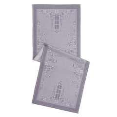 Дорожка из хлопка фиолетово-серого цвета с рисунком Щелкунчик, New Year Essential, 53х150см Tkano TK21-TR0015
