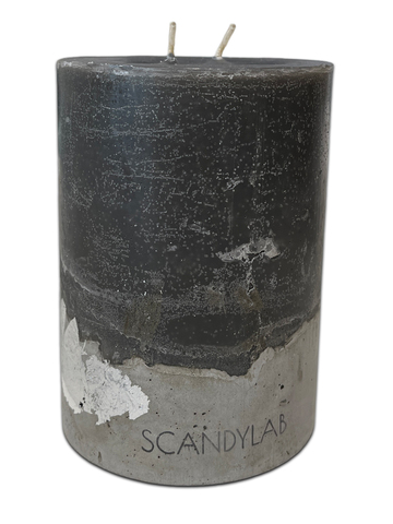 Интерьерная свеча 10х15см SCANDYLAB Beton Candle (серая) SICB-10-15-GR
