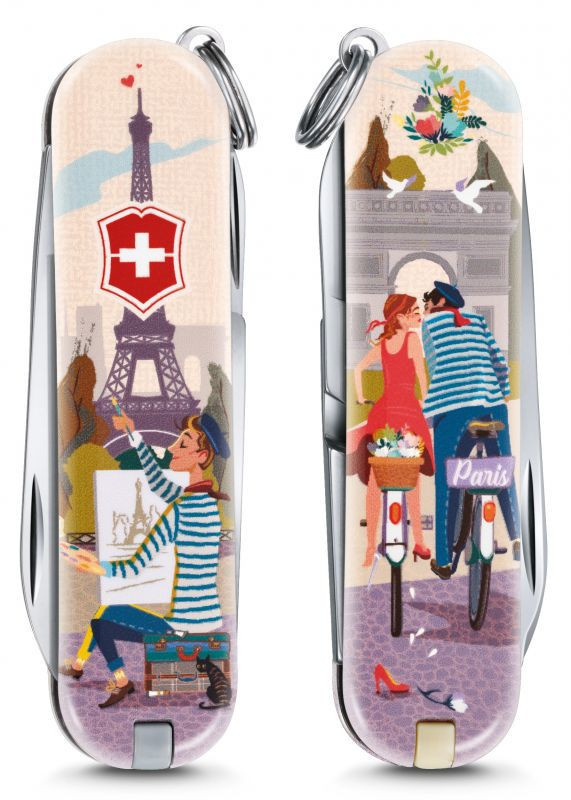 

Нож-брелок Victorinox Classic LE 2018, 58 мм, 7 функций, "The City of Love" 0.6223.L1810