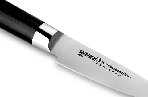 Нож кухонный стальной овощной Samura Mo-V SM-0010/G-10