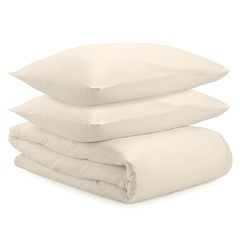Комплект постельного белья из сатина белого цвета из коллекции Essential, 150х200 см Tkano TK21-DC0001