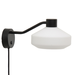 Лампа настенная Mayor, 31х14 см, белый плафон, черный матовый каркас Frandsen 118474