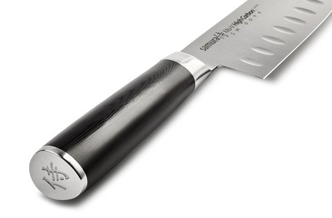 Нож кухонный стальной Сантоку Samura Mo-V SM-0094/G-10
