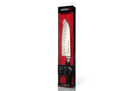 Нож кухонный стальной Сантоку Samura Mo-V SM-0094/G-10