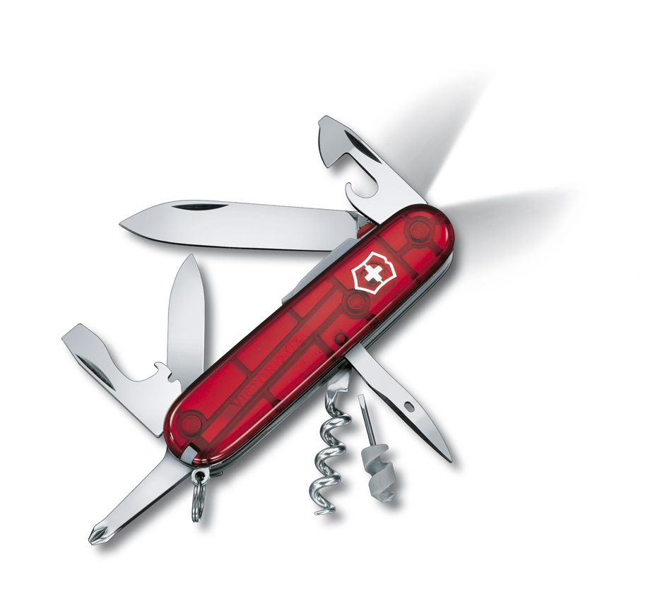 

Нож Victorinox Spartan, 91 мм, 15 функции, полупрозрачный красный 1.7804.T