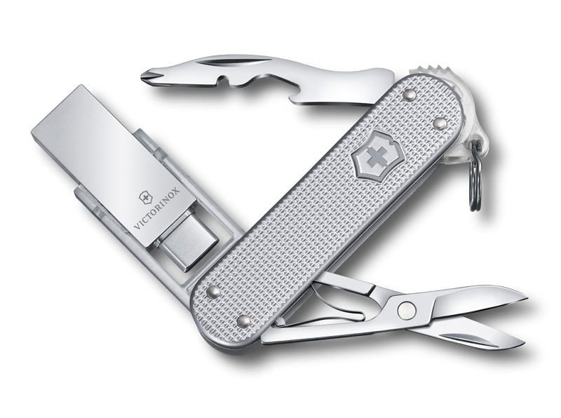 

Нож-брелок Victorinox Jetsetter, USB 16 Гб, 58 мм, 6 функций, серебристый 4.6261.26G16B1