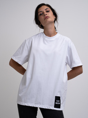 Футболка женская оверсайз белая Black Moscow BMTSOW-XL