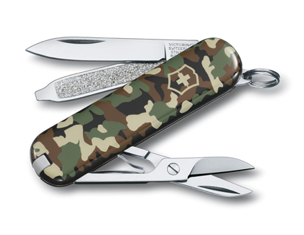 

Нож-брелок Victorinox Classic, 58 мм, 7 функций, камуфляжный 0.6223.94