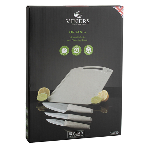 Набор из 3 ножей и разделочной доски Organic Viners v_0305.208