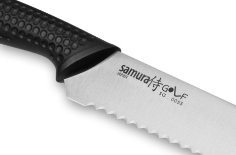 Нож кухонный стальной для хлеба 230мм Samura Golf SG-0055