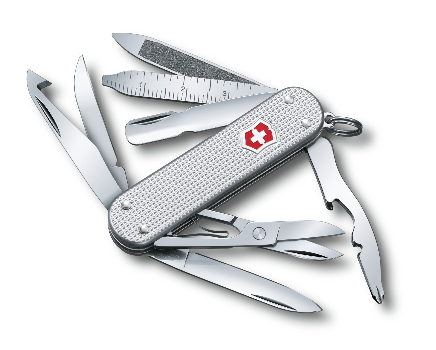 

Нож-брелок Victorinox MiniChamp, 58 мм, 14 функций, серебристый 0.6381.26