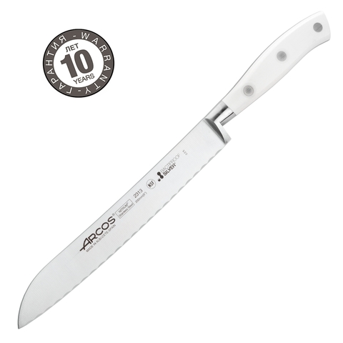 Набор из 4 кухонных ножей, кухонных ножниц и подставки ARCOS Riviera Blanca арт. 234524