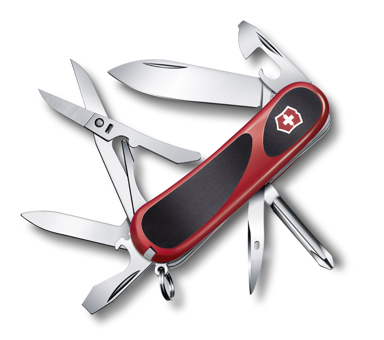 

Нож Victorinox EvoGrip 16, 85 мм, 14 функций, красный с чёрным 2.4903.C