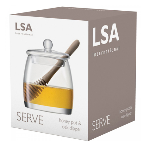 Банка для мёда Serve с деревянной ложкой LSA G1052-12-301