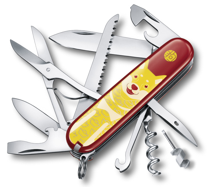 

Нож Victorinox Huntsman LE 2018, 91 мм, 16 функций, "Year of the Dog" (подар. упаковка) 1.3714.E7