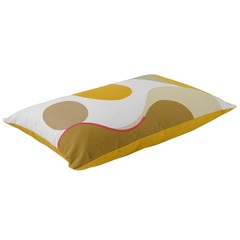 Подушка декоративная из хлопка горчичного цвета с авторским принтом из коллекции Freak Fruit, 30х50 см Tkano TK20-CU0007