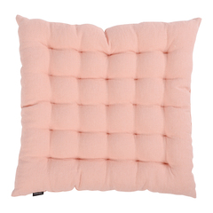 Подушка стеганая на стул из умягченного льна розово-пудрового цвета из коллекции Essential, 40х40 см Tkano TK19-CP0005