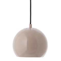Лампа подвесная Ball, 16х?18 см, пудровая глянцевая, черный шнур Frandsen 123391