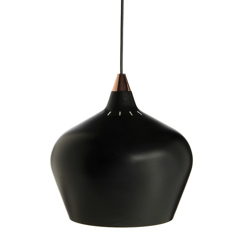 Лампа подвесная Cohen Small, черная матовая, черный шнур Frandsen 14416521001