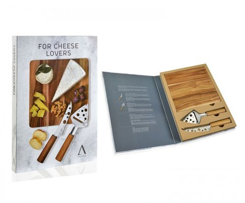 Подарочный набор из 2 ножей и доски для сыра Andrea House CC65021