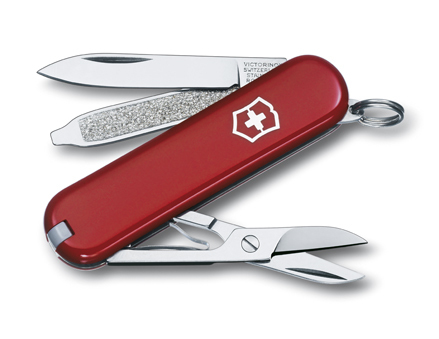 

Нож-брелок Victorinox Classic, 58 мм, 7 функций, красный* 0.6223