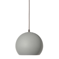 Лампа подвесная Ball, 16х?18 см, светло-серая матовая, светло-серый шнур Frandsen 1115276016001