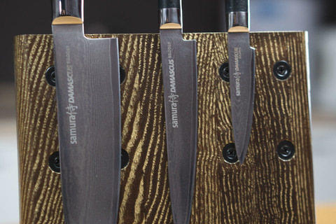 Комплект из 3 ножей Samura Damascus и подставки